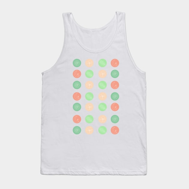 Sun, flower, leaf and moon Tank Top by PedaDesign